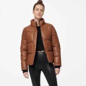 Andrew Marc faux leather puffer